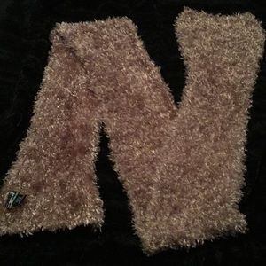 Tan Cejon fuzzy scarf